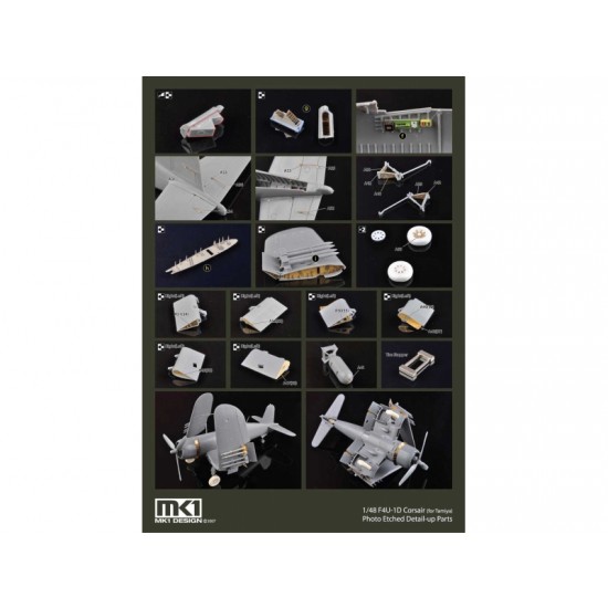1/48 F4U-1D Corsair Detail-up Parts for Tamiya kit (Resin+PE+Metal parts + Decals) 1/48 F4U-1D Corsair Detail-up Parts for Tamiya kit (Resin+PE+Metal parts + Decals)
