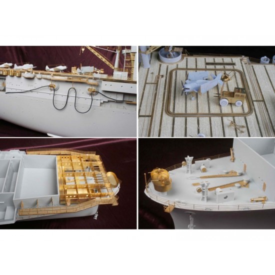 1/200 USS CV-8 Hornet Detail-up Deluxe Pack w/Full Wooden Deck for Merit/Trumpeter kit 1/200 USS CV-8 Hornet Detail-up Deluxe Pack w/Full Wooden Deck for Merit/Trumpeter kit