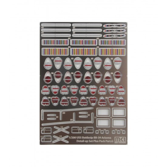 1/200 USS BB-39 Arizona Upgrade Pack for Trumpeter #03701 1/200 USS BB-39 Arizona Upgrade Pack for Trumpeter #03701