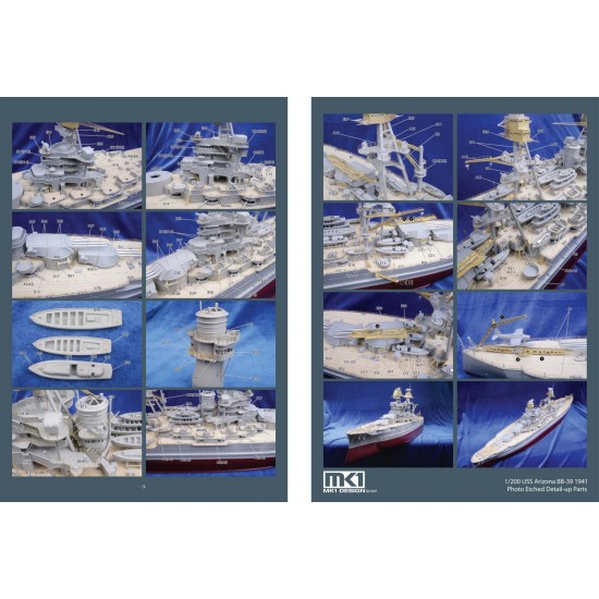 1/200 USS BB-39 Arizona Upgrade Pack for Trumpeter #03701 1/200 USS BB-39 Arizona Upgrade Pack for Trumpeter #03701