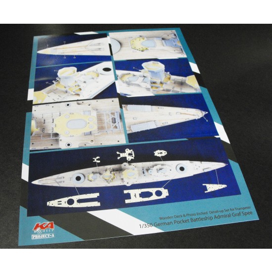 1/350 Admiral GRAF SPEE Wooden Deck for Trumpeter kit 1/350 Admiral GRAF SPEE Wooden Deck for Trumpeter kit