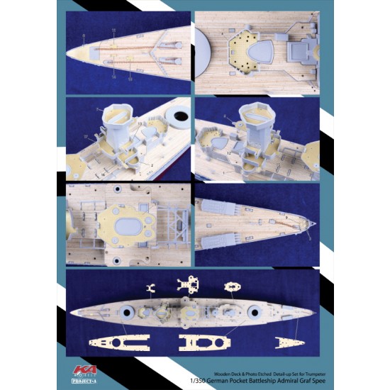 1/350 Admiral GRAF SPEE Wooden Deck for Trumpeter kit 1/350 Admiral GRAF SPEE Wooden Deck for Trumpeter kit