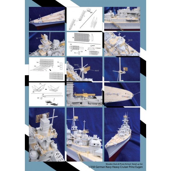 1/350 PRINZ EUGEN Wooden Deck for Trumpeter kit 1/350 PRINZ EUGEN Wooden Deck for Trumpeter kit