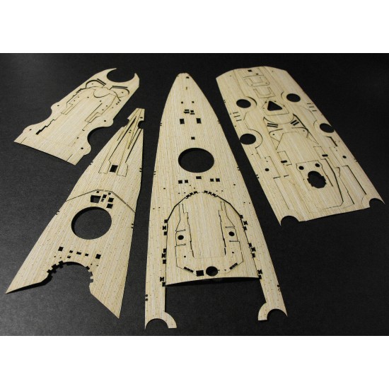 1/350 WWII DKM Bismarck Wooden Deck for Tamiya kit 1/350 WWII DKM Bismarck Wooden Deck for Tamiya kit