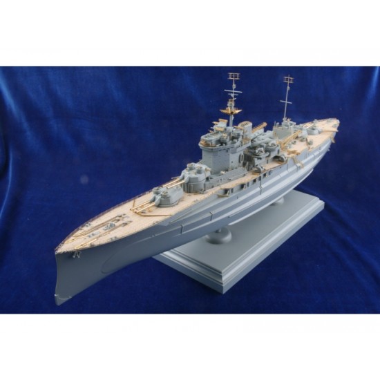 1/350 HMS Warspite Deluxe Upgrade Set (Wooden Deck+Photoetch+Barrels+Chain) for Academy kit #14105 1/350 HMS Warspite Deluxe Upgrade Set (Wooden Deck+Photoetch+Barrels+Chain) for Academy kit #14105
