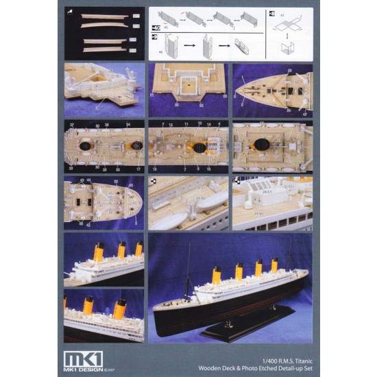 1/400 RMS Titanic Wooden Deck for Academy kit 1/400 RMS Titanic Wooden Deck for Academy kit