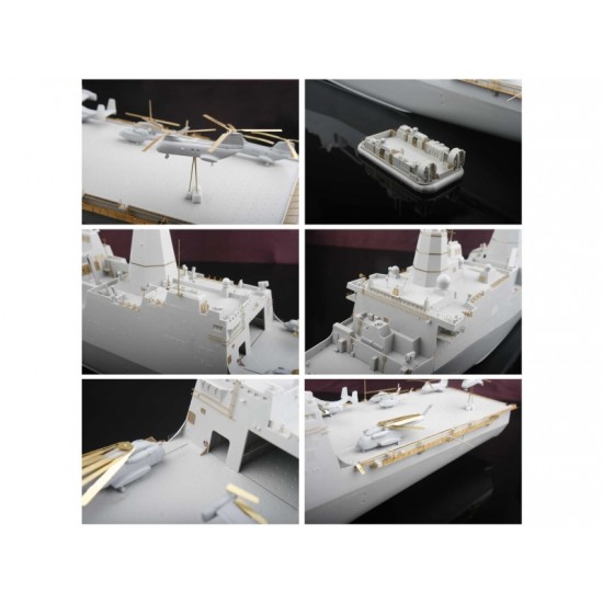 1/350 LPD-21 New York Detail-up Parts for Trumpeter kit (Photo-Etched + Metal parts) 1/350 LPD-21 New York Detail-up Parts for Trumpeter kit (Photo-Etched + Metal parts)