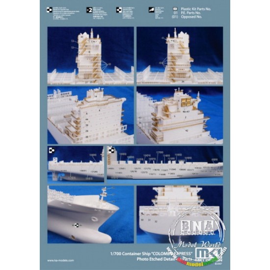 1/700 Container Ship Colombo Express Detail-Up Parts (for Revell kit)