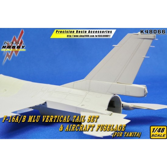1/48 F-16A/B MLU Vertical Tail Set & Aircraft Fuselage for Tamiya kits