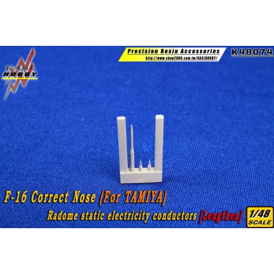 1/48 F-16 Correct Nose Static Electricity Conductors [Lengthen] for Tamiya kits