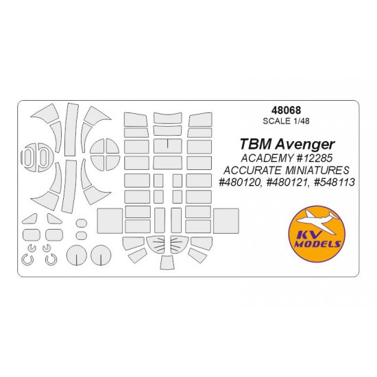 1/48 TBM Avenger Masking for Academy #12285/Accurate Miniatures kits