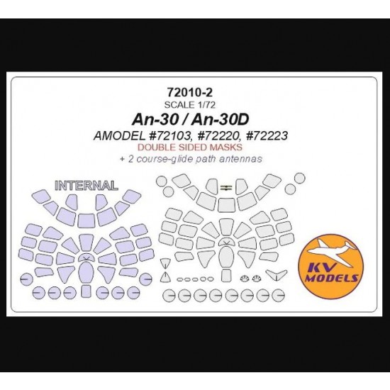 1/72 An-30/30D Masking for A-model #72103/72220/72223 (double-sided) 1/72 An-30/30D Masking for A-model #72103/72220/72223 (double-sided)