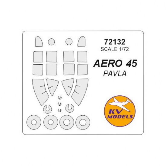 1/72 Aero Ae-45 Paint Masking w/Wheels Masks for Pavla kits