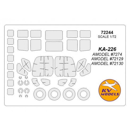 1/72 Kamov KA-226 MCHs/Seryoga/Ambulance Paint Masking w/Wheels Masks for A-Model kits 1/72 Kamov KA-226 MCHs/Seryoga/Ambulance Paint Masking w/Wheels Masks for A-Model kits