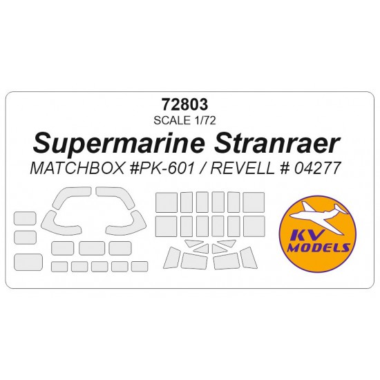 1/72 Supermarine Stranraer Masking for Matchbox #PK-601/Revell #04277 1/72 Supermarine Stranraer Masking for Matchbox #PK-601/Revell #04277