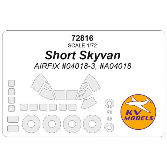 1/72 GB Short Skyvan Canopies and Wheels Masks for Airfix #04018 #04018 1/72 GB Short Skyvan Canopies and Wheels Masks for Airfix #04018 #04018