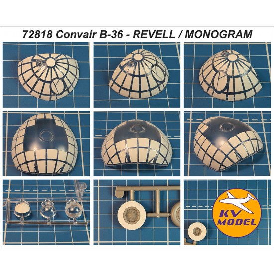 1/72 Convair B-36/B-36H/Rb-36F/Rb-36H Peacemaker Masking for Revell #04632/5703/5707/5712 1/72 Convair B-36/B-36H/Rb-36F/Rb-36H Peacemaker Masking for Revell #04632/5703/5707/5712