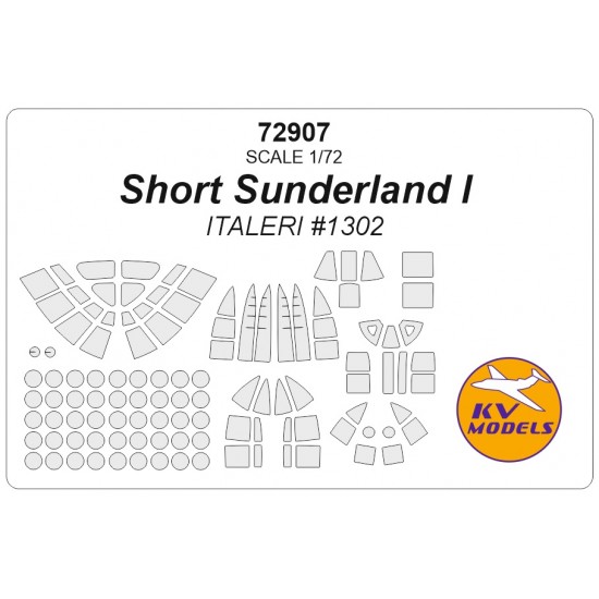 1/72 Short Sunderland I / III Paint Masking for Italeri #1302 #1352 1/72 Short Sunderland I / III Paint Masking for Italeri #1302 #1352