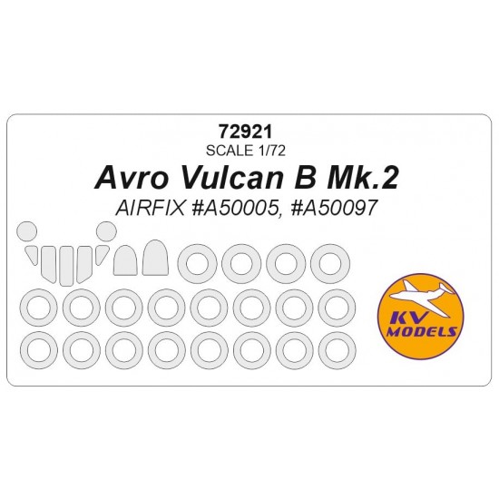 1/72 Avro Vulcan B Mk.2 Paint Masking for AIRFIX #A50005 #A50097 1/72 Avro Vulcan B Mk.2 Paint Masking for AIRFIX #A50005 #A50097