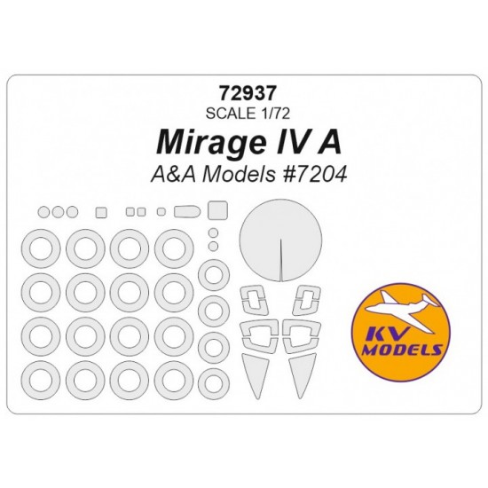 1/72 Mirage IV A Disks and Wheels Masking for A&A Models #7204 1/72 Mirage IV A Disks and Wheels Masking for A&A Models #7204