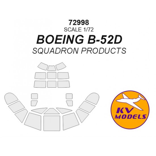 1/72 Boeing B-52 Vacuum Canopy Squadron Products Masking for Revell #04608 / MONOGRAM #8292