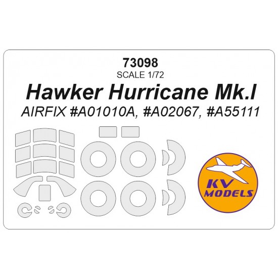 1/72 Hawker Hurricane Mk.I Masking for Airfix #A01010A/A02067/A55111 1/72 Hawker Hurricane Mk.I Masking for Airfix #A01010A/A02067/A55111
