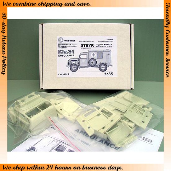 1/35 Steyr Type 1500A Kfz.31 Ambulance Truck Conversion Set for Tamiya kit #35225 1/35 Steyr Type 1500A Kfz.31 Ambulance Truck Conversion Set for Tamiya kit #35225