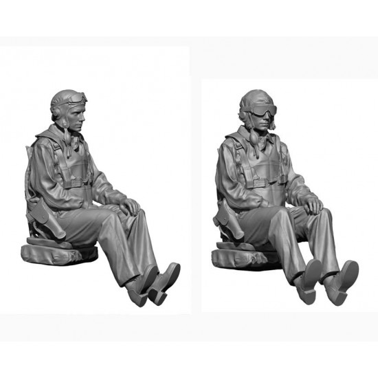 1/48 WWII US Navy Pilot & Rear Gunner set I (2 figures) 1/48 WWII US Navy Pilot & Rear Gunner set I (2 figures)