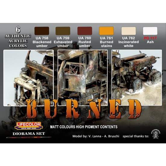 Burned Acrylic Paint set (22ml x 6) Burned Acrylic Paint set (22ml x 6)