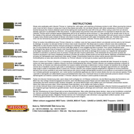 Acrylic Paint Set - WWII Russian Infantry Uniforms Set (6 x 22ml) Acrylic Paint Set - WWII Russian Infantry Uniforms Set (6 x 22ml)