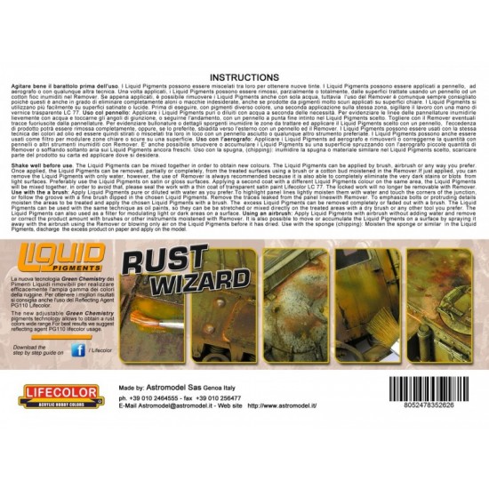 Liquid Pigments - Rust Wizard (5 Adjustable Non-Smelling Washes) Liquid Pigments - Rust Wizard (5 Adjustable Non-Smelling Washes)
