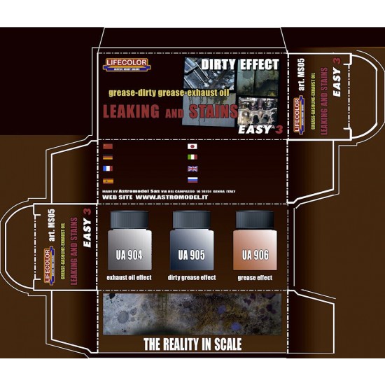 Leaking and Stains Dirty Effect Paint Set (22ml x3) Leaking and Stains Dirty Effect Paint Set (22ml x3)