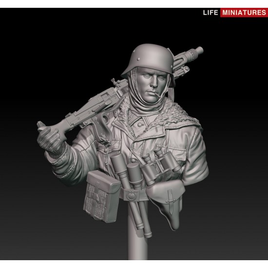 1/16 MG42 Gunner, Totenkopf Division, Kharkov 1943 (resin bust) 1/16 MG42 Gunner, Totenkopf Division, Kharkov 1943 (resin bust)