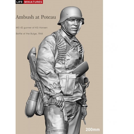 200mm Ambush at Poteau - MG 42 Gunner of KG Hansen, Battle of the Bulge 1944 200mm Ambush at Poteau - MG 42 Gunner of KG Hansen, Battle of the Bulge 1944