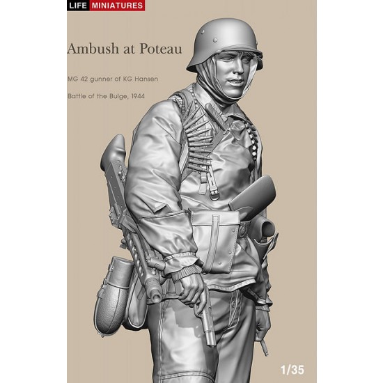 1/35 Ambush at Poteau - MG 42 Gunner of KG Hansen, Battle of the Bulge 1944 1/35 Ambush at Poteau - MG 42 Gunner of KG Hansen, Battle of the Bulge 1944