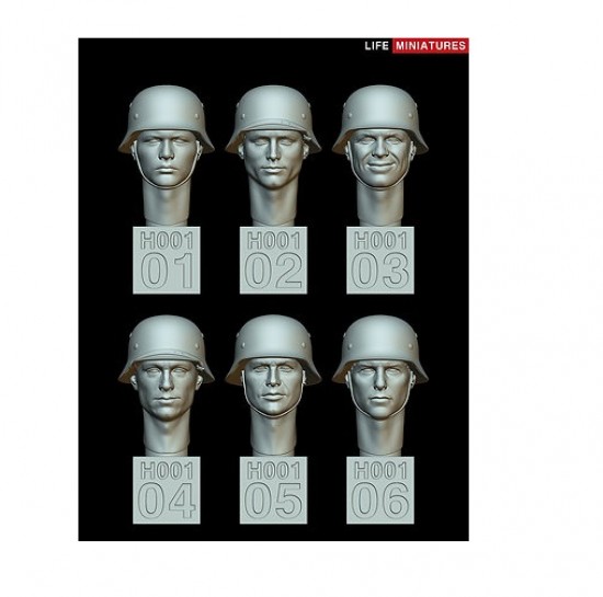 1/35 WWII German Heads Set Vol. 1 (6pcs) 1/35 WWII German Heads Set Vol. 1 (6pcs)
