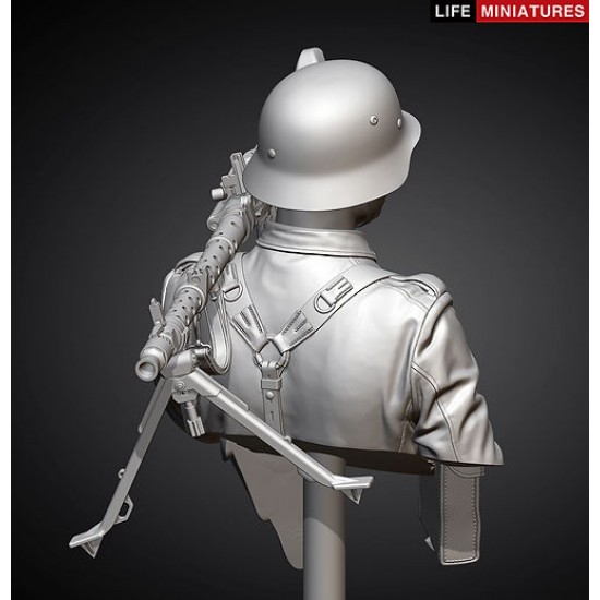 1/10 WWII Wehrmacht MG34 Gunner, France 1940 (resin bust) 1/10 WWII Wehrmacht MG34 Gunner, France 1940 (resin bust)