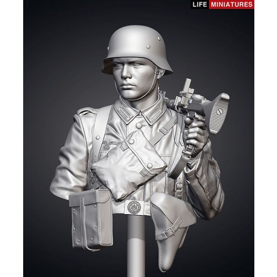 1/10 WWII Wehrmacht MG34 Gunner, France 1940 (resin bust) 1/10 WWII Wehrmacht MG34 Gunner, France 1940 (resin bust)