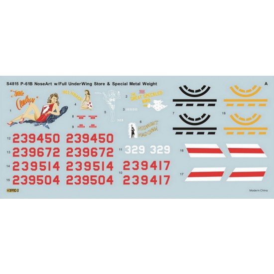1/48 Northrop P-61B NOSEART w/Full Underwing Store & Special Metal weight 1/48 Northrop P-61B NOSEART w/Full Underwing Store & Special Metal weight