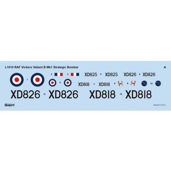 1/144 RAF Vickers Valiant B.MK1 Strategic Bomber 1/144 RAF Vickers Valiant B.MK1 Strategic Bomber