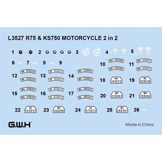 1/35 WWII German Motorcycle R75 and KS750 (2 in 2) 1/35 WWII German Motorcycle R75 and KS750 (2 in 2)