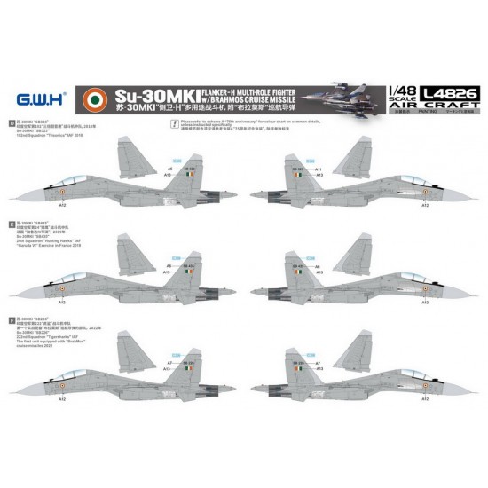 1/48 Indian Air Force Su-30MKI Flanker H Multirole Fighter w/BRAHMOS Cruise Missile 1/48 Indian Air Force Su-30MKI Flanker H Multirole Fighter w/BRAHMOS Cruise Missile