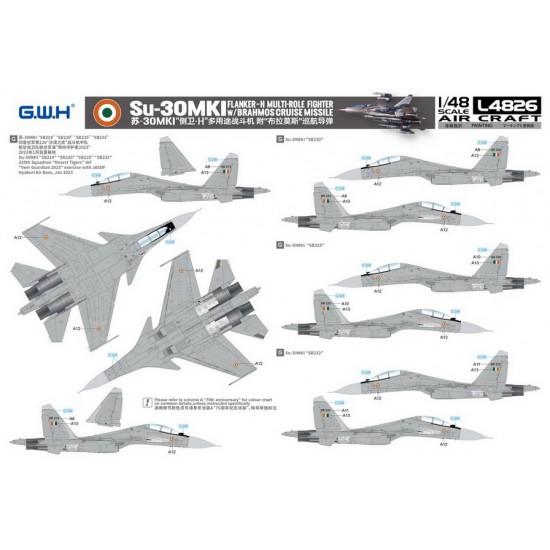1/48 Indian Air Force Su-30MKI Flanker H Multirole Fighter w/BRAHMOS Cruise Missile 1/48 Indian Air Force Su-30MKI Flanker H Multirole Fighter w/BRAHMOS Cruise Missile