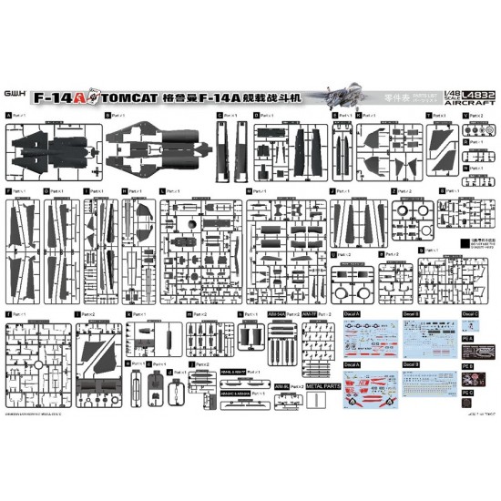 1/48 US Navy Grumman F-14A Tomcat Carrier Fighter 1/48 US Navy Grumman F-14A Tomcat Carrier Fighter