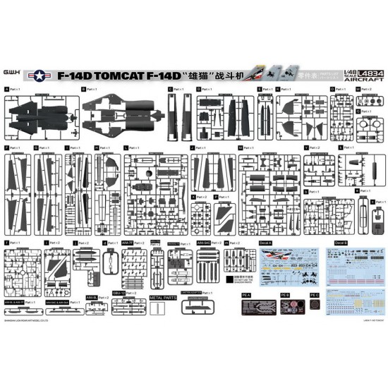 1/48 US Navy Grumman F-14D Tomcat Fighter 1/48 US Navy Grumman F-14D Tomcat Fighter