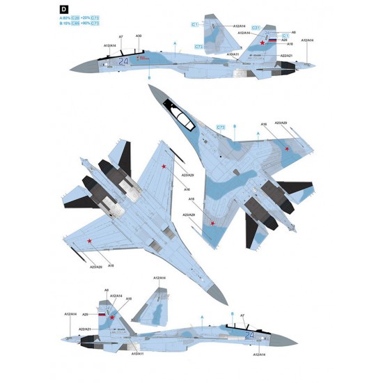 1/72 Sukhoi Su-35S Flanker E Multirole Fighter Air-to-surface version 1/72 Sukhoi Su-35S Flanker E Multirole Fighter Air-to-surface version