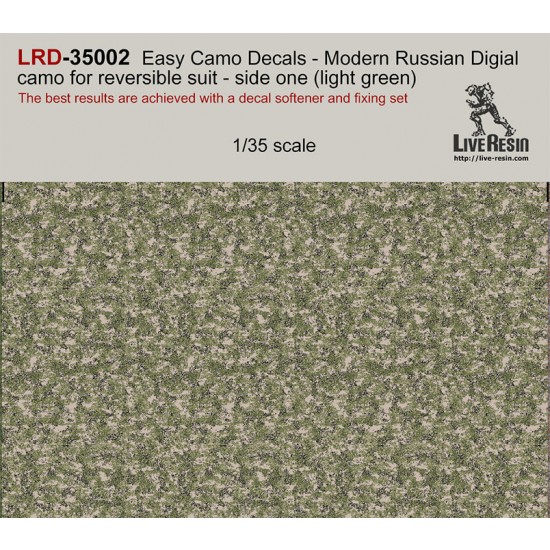 1/35 Easy Camo Decals - Modern Russian Digital Camo for Reversible Suit (#1, light green)