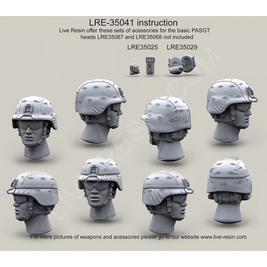 1/35 US Army/USMC PASGT Helmet with Cover with Mount Plate NVG PVS 7/14/15 - Resin Parts 1/35 US Army/USMC PASGT Helmet with Cover with Mount Plate NVG PVS 7/14/15 - Resin Parts