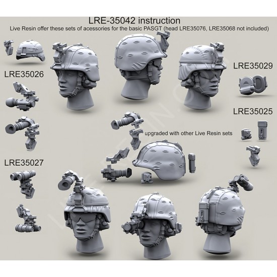 1/35 US Army/USMC PASGT Helmet with Cover with Mount NVG PVS 7/14/15 - Resin Parts 1/35 US Army/USMC PASGT Helmet with Cover with Mount NVG PVS 7/14/15 - Resin Parts