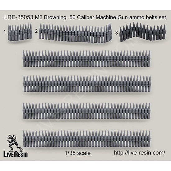 1/35 M2 Browning .50 Caliber Machine Gun Ammo Belts Set 1/35 M2 Browning .50 Caliber Machine Gun Ammo Belts Set